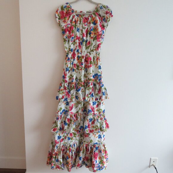 EYWASOULS MALIBU Inka Tiered Floral Maxi Dress Bohemian Summer - Size XS / S - Picture 3 of 16